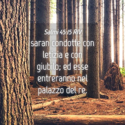 Picture 04 - Salmi 45:15 RIV - saran condotte con letizia e con giubilo; ed esse - Bible Verse Picture