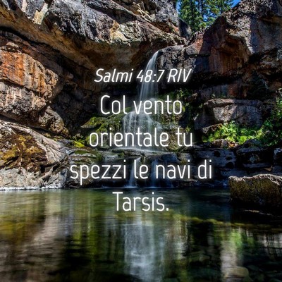 Picture 04 - Salmi 48:7 RIV - Col vento orientale tu spezzi le navi di - Bible Verse Picture