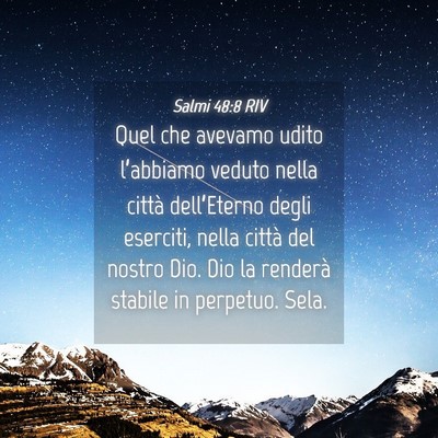 Picture 04 - Salmi 48:8 RIV - Quel che avevamo udito l’abbiamo veduto nella - Bible Verse Picture