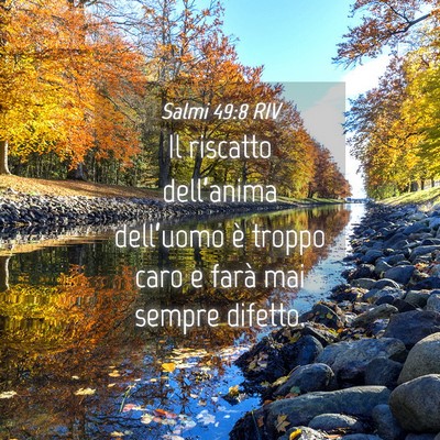 Picture 04 - Salmi 49:8 RIV - Il riscatto dell’anima dell’uomo è troppo - Bible Verse Picture