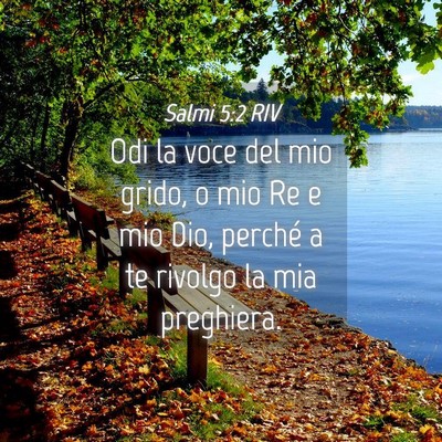 Picture 04 - Salmi 5:2 RIV - Odi la voce del mio grido, o mio Re e mio Dio, - Bible Verse Picture