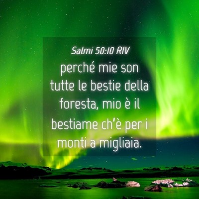 Picture 04 - Salmi 50:10 RIV - perché mie son tutte le bestie della foresta, - Bible Verse Picture