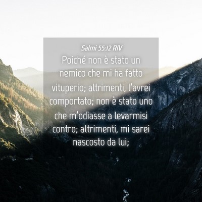 Picture 04 - Salmi 55:12 RIV - Poiché non è stato un nemico che mi ha fatto - Bible Verse Picture