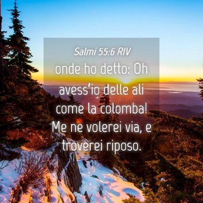 Picture 04 - Salmi 55:6 RIV - onde ho detto: Oh avess’io delle ali come la - Bible Verse Picture
