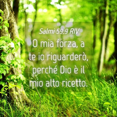 Picture 04 - Salmi 59:9 RIV - O mia forza, a te io riguarderò, perché Dio è - Bible Verse Picture
