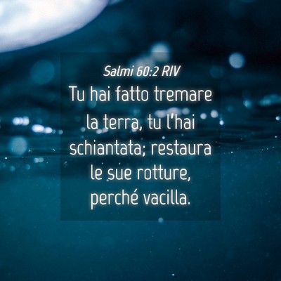 Picture 04 - Salmi 60:2 RIV - Tu hai fatto tremare la terra, tu l’hai - Bible Verse Picture