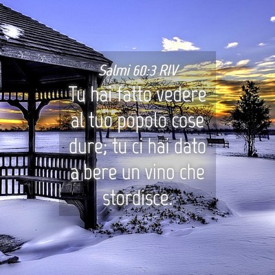 Picture 04 - Salmi 60:3 RIV - Tu hai fatto vedere al tuo popolo cose dure; tu - Bible Verse Picture