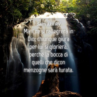 Picture 04 - Salmi 63:11 RIV - Ma il re si rallegrerà in Dio; chiunque giura - Bible Verse Picture