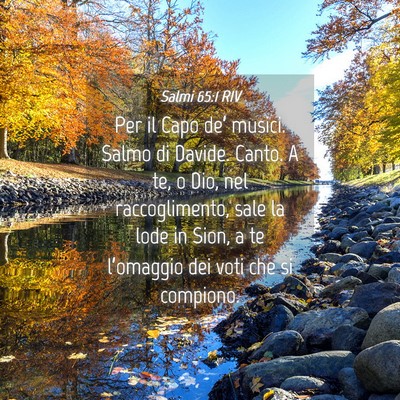 Picture 04 - Salmi 65:1 RIV - Per il Capo de’ musici. Salmo di Davide. Canto. - Bible Verse Picture