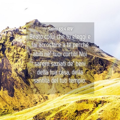 Picture 04 - Salmi 65:4 RIV - Beato colui che tu eleggi e fai accostare a te - Bible Verse Picture