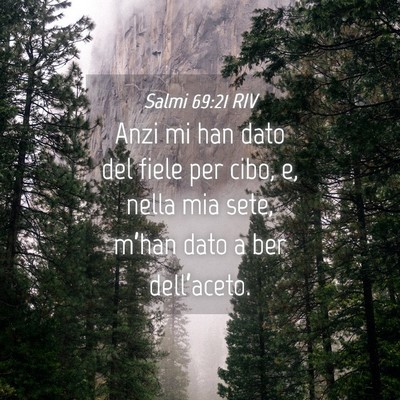 Picture 04 - Salmi 69:21 RIV - Anzi mi han dato del fiele per cibo, e, nella mia - Bible Verse Picture