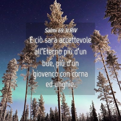 Picture 04 - Salmi 69:31 RIV - E ciò sarà accettevole all’Eterno più d’un - Bible Verse Picture
