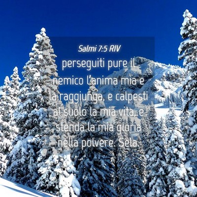 Picture 04 - Salmi 7:5 RIV - perseguiti pure il nemico l’anima mia e la - Bible Verse Picture