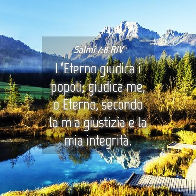 Picture 04 - Salmi 7:8 RIV - L’Eterno giudica i popoli; giudica me, o - Bible Verse Picture
