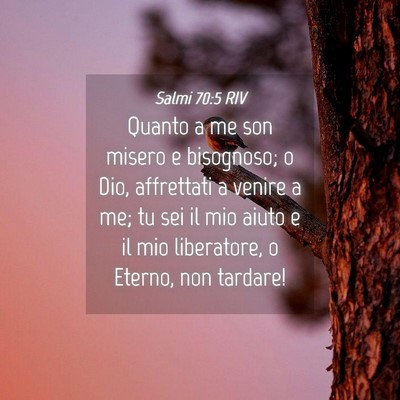 Picture 04 - Salmi 70:5 RIV - Quanto a me son misero e bisognoso; o Dio, - Bible Verse Picture