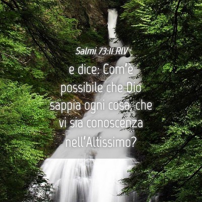 Picture 04 - Salmi 73:11 RIV - e dice: Com’è possibile che Dio sappia ogni - Bible Verse Picture