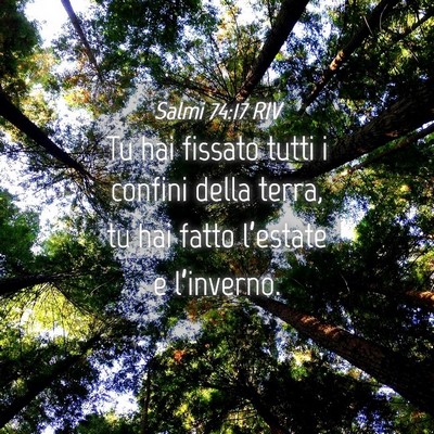 Picture 04 - Salmi 74:17 RIV - Tu hai fissato tutti i confini della terra, tu - Bible Verse Picture
