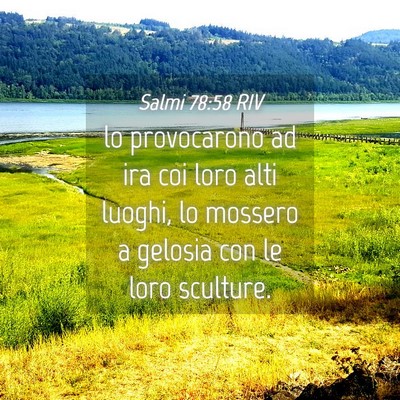 Picture 04 - Salmi 78:58 RIV - lo provocarono ad ira coi loro alti luoghi, lo - Bible Verse Picture
