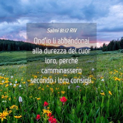 Picture 04 - Salmi 81:12 RIV - Ond’io li abbandonai alla durezza del cuor - Bible Verse Picture