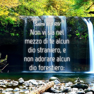 Picture 04 - Salmi 81:9 RIV - Non vi sia nel mezzo di te alcun dio straniero, e - Bible Verse Picture