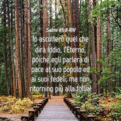 Picture 04 - Salmi 85:8 RIV - Io ascolterò quel che dirà Iddio, l’Eterno, - Bible Verse Picture