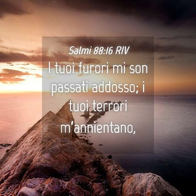 Picture 04 - Salmi 88:16 RIV - I tuoi furori mi son passati addosso; i tuoi - Bible Verse Picture