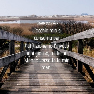 Picture 04 - Salmi 88:9 RIV - L’occhio mio si consuma per l’afflizione; io - Bible Verse Picture