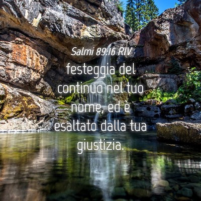 Picture 04 - Salmi 89:16 RIV - festeggia del continuo nel tuo nome, ed è - Bible Verse Picture