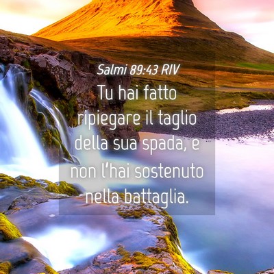 Picture 04 - Salmi 89:43 RIV - Tu hai fatto ripiegare il taglio della sua spada, - Bible Verse Picture