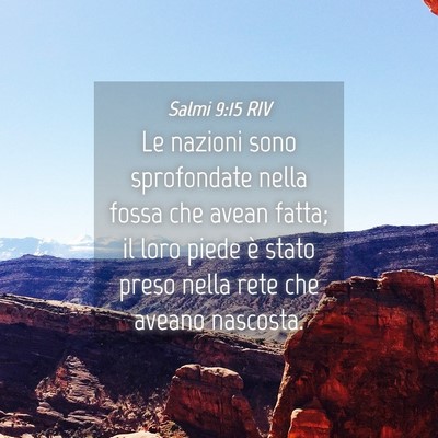 Picture 04 - Salmi 9:15 RIV - Le nazioni sono sprofondate nella fossa che avean - Bible Verse Picture