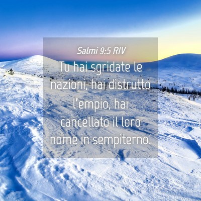 Picture 04 - Salmi 9:5 RIV - Tu hai sgridate le nazioni, hai distrutto - Bible Verse Picture