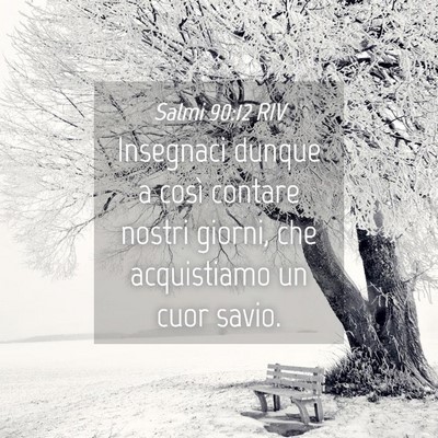 Picture 04 - Salmi 90:12 RIV - Insegnaci dunque a così contare nostri giorni, - Bible Verse Picture