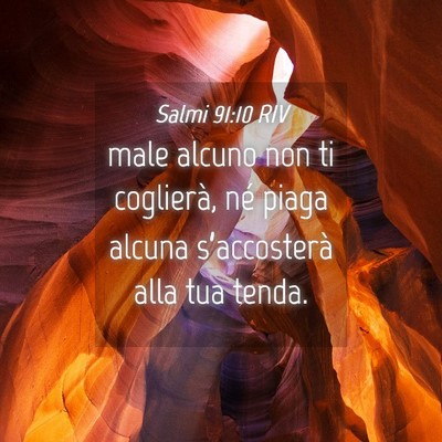 Picture 04 - Salmi 91:10 RIV - male alcuno non ti coglierà, né piaga alcuna - Bible Verse Picture