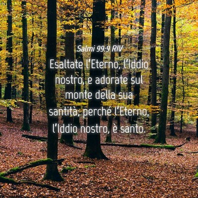 Picture 04 - Salmi 99:9 RIV - Esaltate l’Eterno, l’Iddio nostro, e adorate - Bible Verse Picture