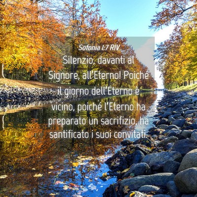 Picture 04 - Sofonia 1:7 RIV - Silenzio, davanti al Signore, all’Eterno! - Bible Verse Picture