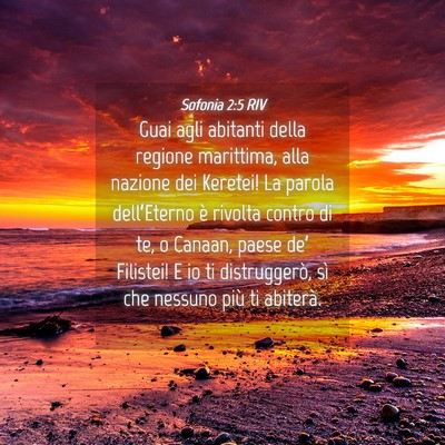 Picture 04 - Sofonia 2:5 RIV - Guai agli abitanti della regione marittima, alla - Bible Verse Picture