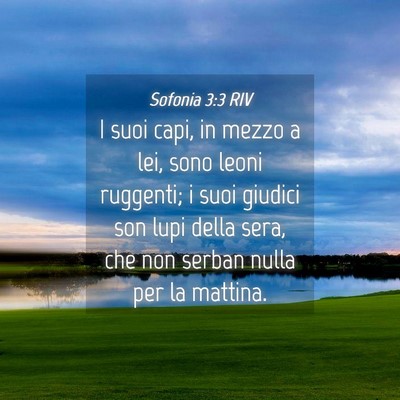 Picture 04 - Sofonia 3:3 RIV - I suoi capi, in mezzo a lei, sono leoni ruggenti; - Bible Verse Picture