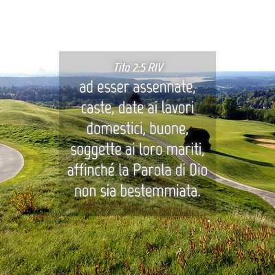 Picture 04 - Tito 2:5 RIV - ad esser assennate, caste, date ai lavori - Bible Verse Picture