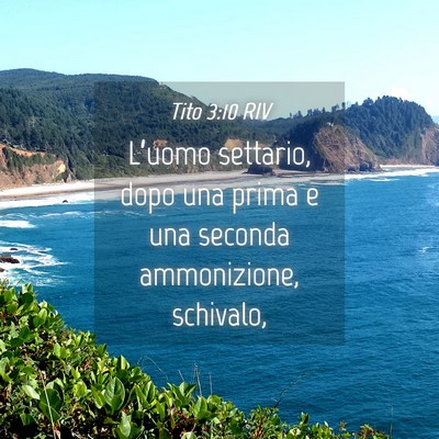 Picture 04 - Tito 3:10 RIV - L’uomo settario, dopo una prima e una seconda - Bible Verse Picture