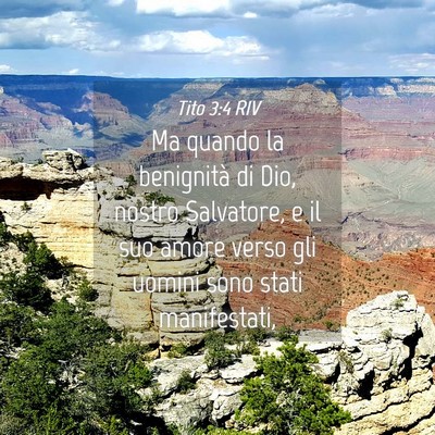 Picture 04 - Tito 3:4 RIV - Ma quando la benignità di Dio, nostro Salvatore, - Bible Verse Picture