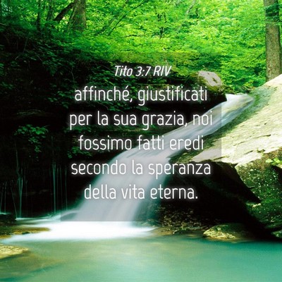 Picture 04 - Tito 3:7 RIV - affinché, giustificati per la sua grazia, noi - Bible Verse Picture
