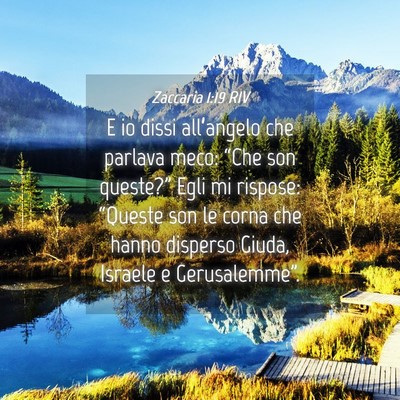Picture 04 - Zaccaria 1:19 RIV - E io dissi all’angelo che parlava meco: “Che - Bible Verse Picture
