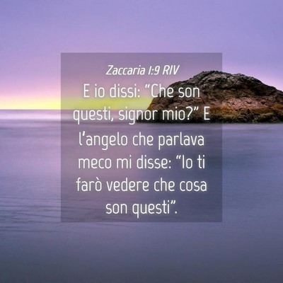 Picture 04 - Zaccaria 1:9 RIV - E io dissi: “Che son questi, signor mio?” E - Bible Verse Picture