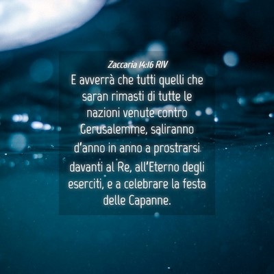 Picture 04 - Zaccaria 14:16 RIV - E avverrà che tutti quelli che saran rimasti di - Bible Verse Picture