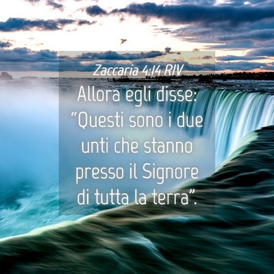 Picture 04 - Zaccaria 4:14 RIV - Allora egli disse: “Questi sono i due unti che - Bible Verse Picture