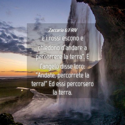 Picture 04 - Zaccaria 6:7 RIV - e i rossi escono e chiedono d’andare a - Bible Verse Picture