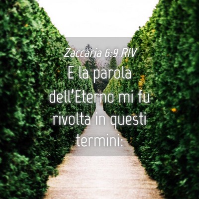 Picture 04 - Zaccaria 6:9 RIV - E la parola dell’Eterno mi fu rivolta in questi - Bible Verse Picture