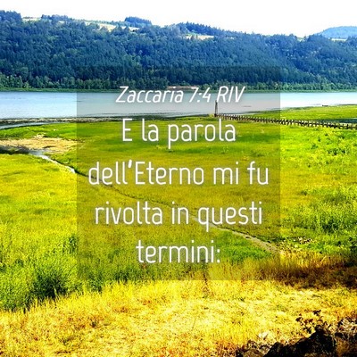 Picture 04 - Zaccaria 7:4 RIV - E la parola dell’Eterno mi fu rivolta in questi - Bible Verse Picture