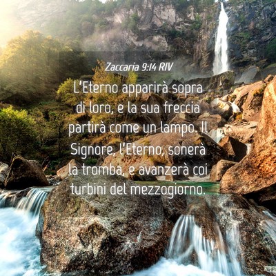 Picture 04 - Zaccaria 9:14 RIV - L’Eterno apparirà sopra di loro, e la sua - Bible Verse Picture