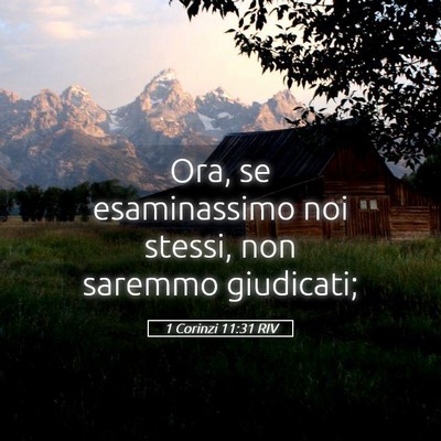Picture 05 - 1 Corinzi 11:31 RIV - Ora, se esaminassimo noi stessi, non saremmo - Bible Verse Picture